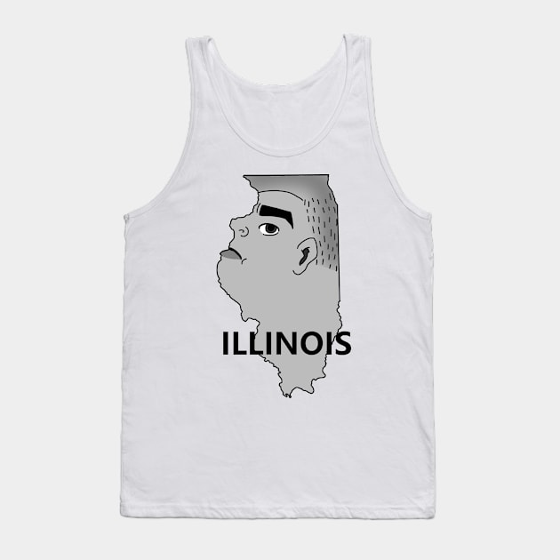 A funny map of Illinois 2 Tank Top by percivalrussell